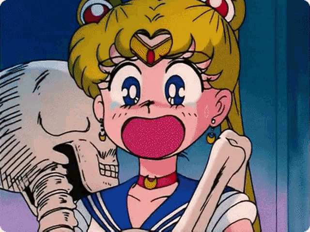 Sailor Moon Hug GIF - Sailor Moon Hug Skeleton GIFs