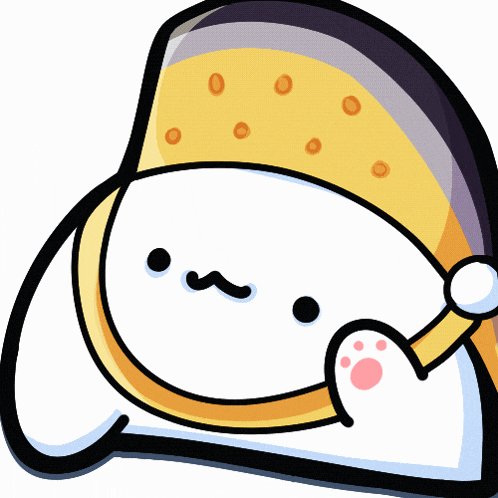 a cartoon drawing of a sandwich with a cat 's paw