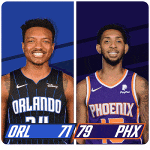 two basketball players one from orlando and the other from the phoenix