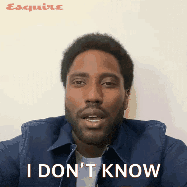 a man with a beard says i don t know
