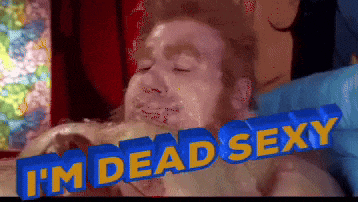 a man in a bathtub with the words " i 'm dead sexy " written on it