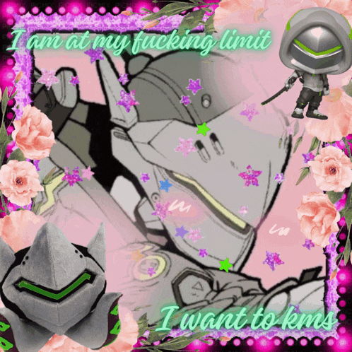 a picture of a robot with the words " i am at my fucking limit "