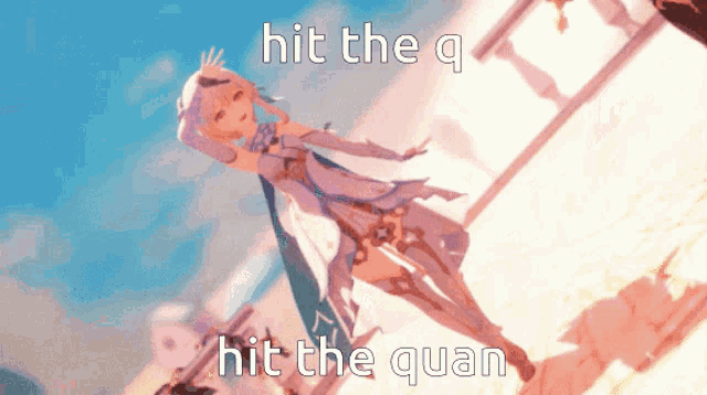 a picture of a girl that says hit the quan