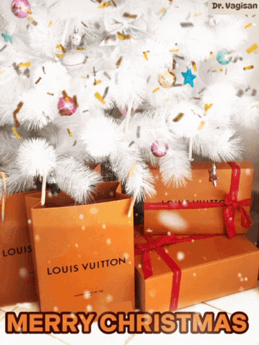 Merry Christmas Louis Vuitton GIF - Merry Christmas Louis Vuitton Gifts GIFs