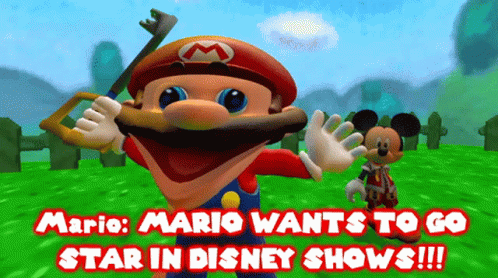 Smg4 Mario GIF - Smg4 Mario Mario Wants To Go Star In Disney Shows GIFs