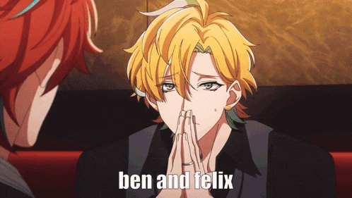 a picture of a man with the words ben and felix written on it