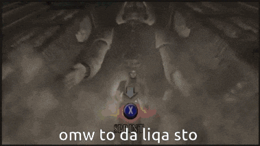 a screenshot of a video game with the words omw to da liqa sto at the bottom