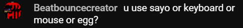 a black background with white text that says " beatbouncecreator u use savo or keyboard or mouse or egg "