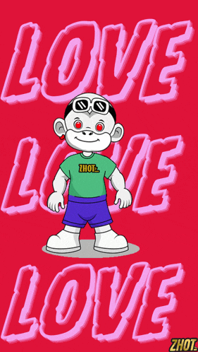 a monkey wearing sunglasses and a shirt that says " thot "
