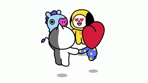 Bt21 Excited GIF - Bt21 Excited Heart Eyes GIFs