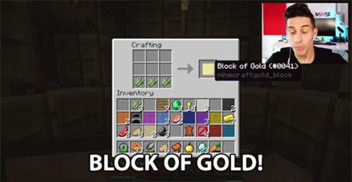 Block Of Gold Blocks GIF - Block Of Gold Blocks Crafting GIFs