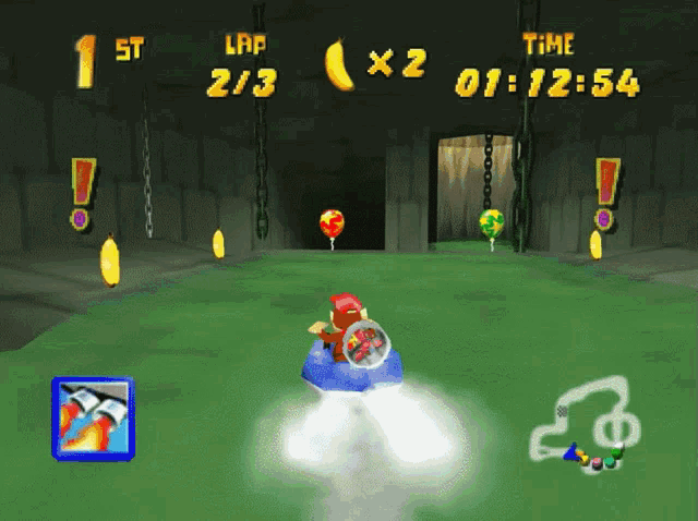 a video game with a time of 01:12:54 on it