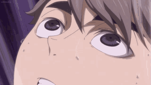 a close up of a man 's face with a watermark that says volleyball