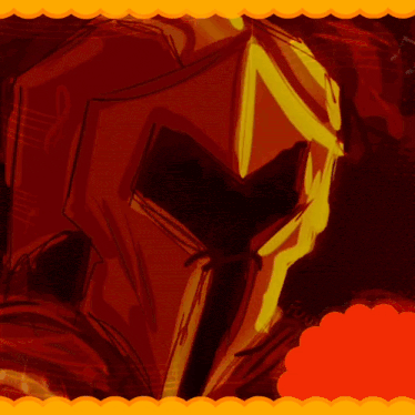 a drawing of a knight 's helmet with the letters rm on it