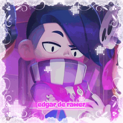 a picture of a cartoon character with the name edgar de rawer below it