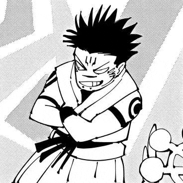 a black and white drawing of a karate man with his arms crossed .