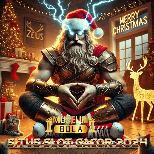 a poster with a man wearing a santa hat and the words merry christmas on it