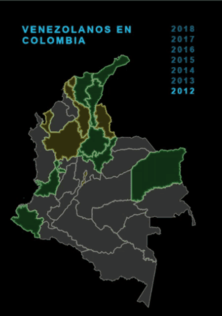 a map of venezuelans in colombia shows where they voted