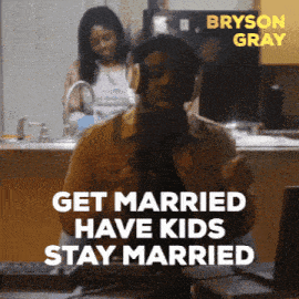 bryson gray says get married have kids stay married in front of a microphone