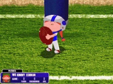 a cartoon football player named wr-kimmy eckman