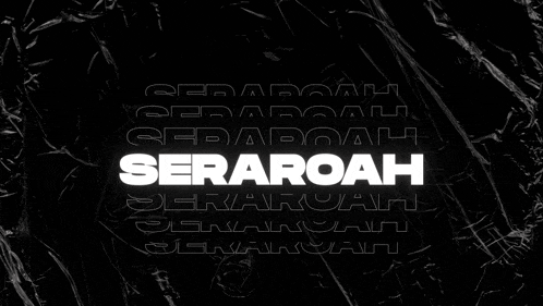 a black background with the word seraroah in white
