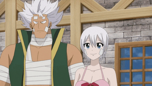 a man and a girl standing next to each other
