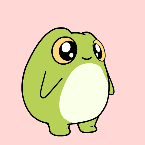 a cartoon of a green frog with an angry look on his face