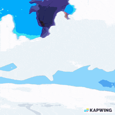 a close up of a cartoon character 's face with red eyes and a kapwing logo in the corner