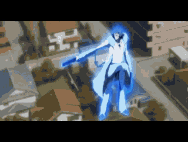 a man in a white coat is flying through the air