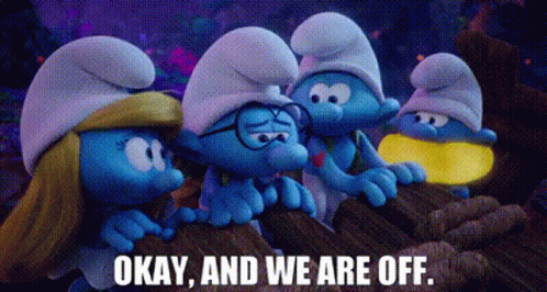 The Smurfs Hefty Smurf GIF - The Smurfs Hefty Smurf Okay And We Are Off GIFs