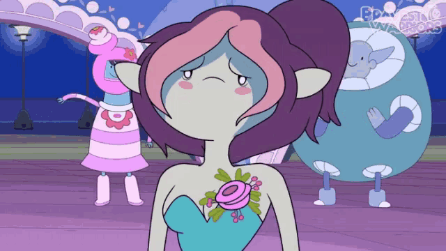 a girl with a flower tattoo on her chest