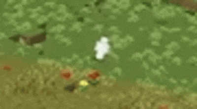 a blurred image of a person standing in a field of grass .