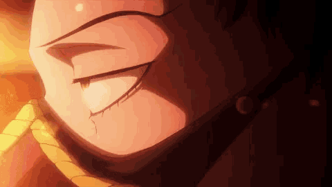 a close up of a person 's face with a rope around it