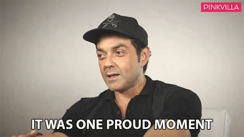 It Was One Proud Moment Bobby Deol GIF - It Was One Proud Moment Bobby Deol Pinkvilla GIFs