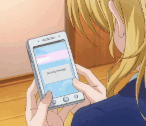 Anime Phone GIF - Anime Phone Sending Message GIFs