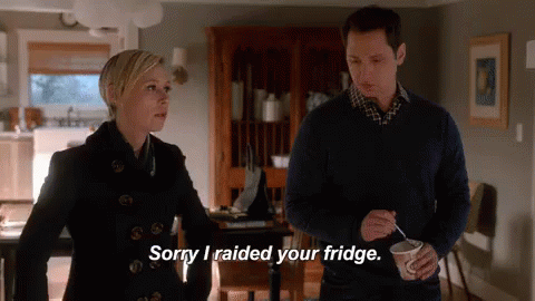 When You Eat Everything GIF - Sorry Sorry Not Sorry Raided Your Fridge GIFs