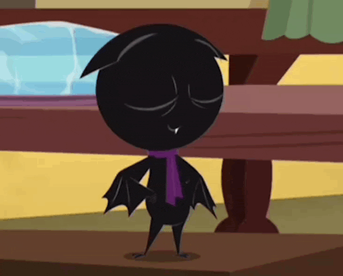 a cartoon character with a scarf around his neck