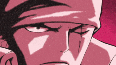 a close up of a cartoon character 's face