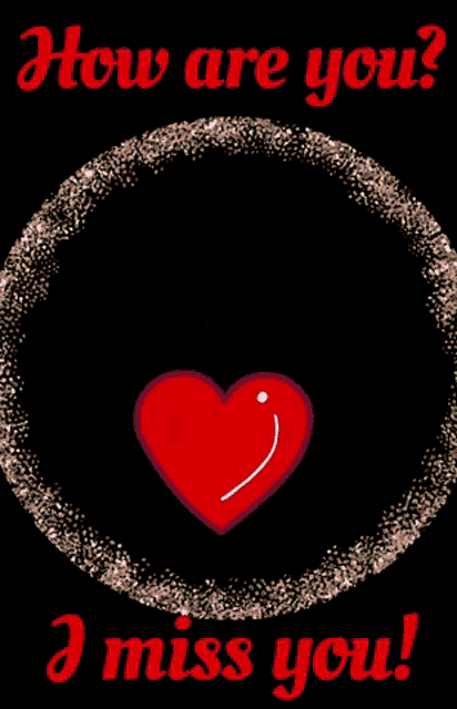 a teddy bear holding a red heart with the words how are you a miss you on the bottom