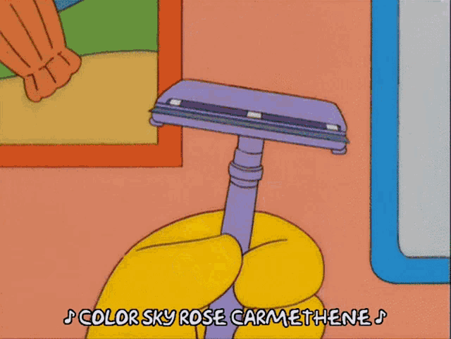 Homer Shaving GIF - Homer Shaving Rainbow GIFs