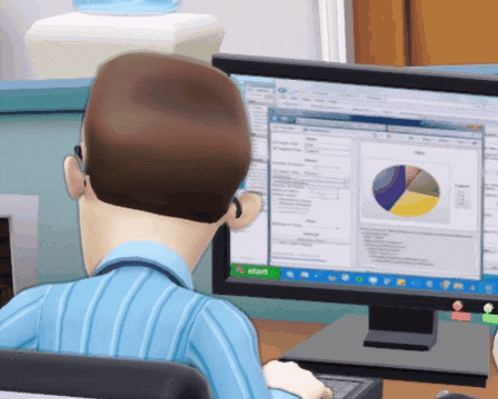 a man is sitting in front of a computer with a green button that says wlan on it