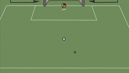 a soccer game with the words red scores on the bottom