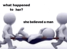 a man is being carried on a stretcher with the caption what happened to her she believed a man .