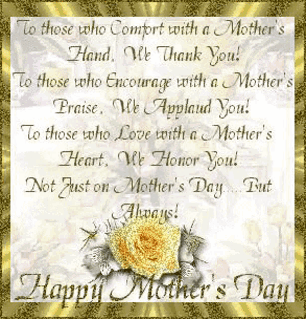 a mother 's day greeting card with a yellow rose