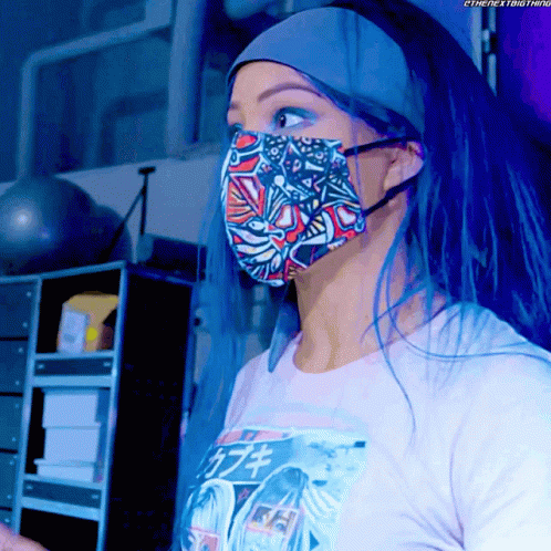 Sasha Banks Face Mask GIF