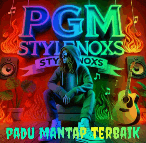 a poster for pgm style noxs featuring a man in a hoodie