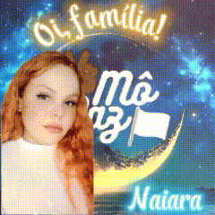 a picture of a woman with the words oi familia on the top
