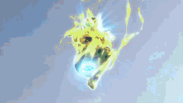 a painting of a person surrounded by colorful rays of light