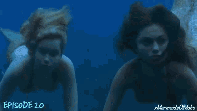 a man and a woman are swimming underwater with the words episode 2.0 written above them