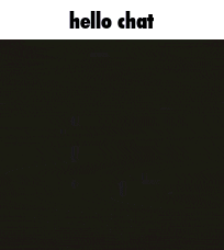 a purple circle with a green t on it and the words hello chat below it